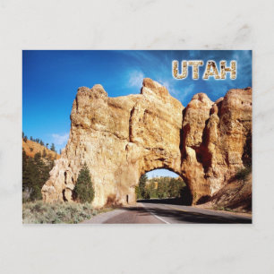 Road tunnel, Red Canyon, Utah Postcard