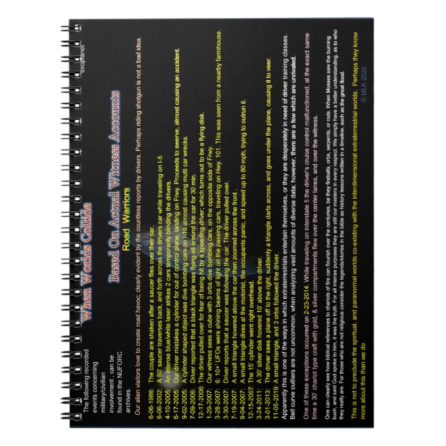 Road warriors notebook (Front)