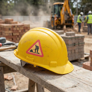 Road Work Ahead Sign Construction Zone Warning Square Sticker