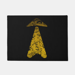 Road Yellow Painted Arrow Doormat