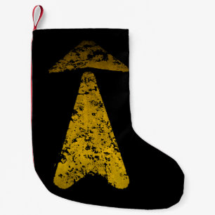 Road Yellow Painted Arrow Small Christmas Stocking