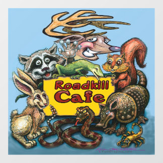 Roadkill Cafe Window Cling