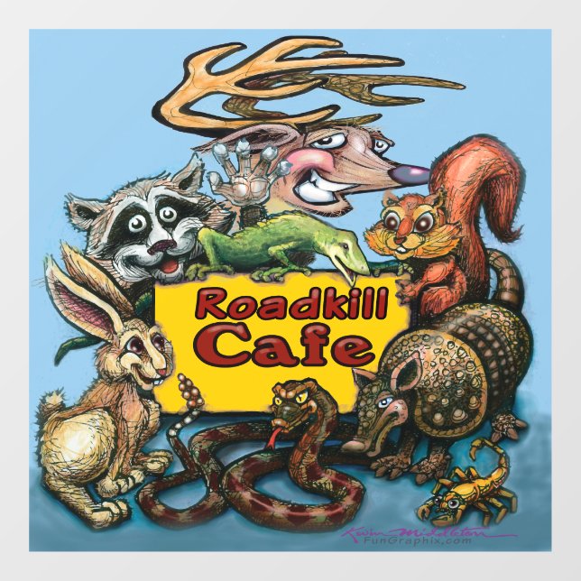 Roadkill Cafe Window Cling (Sheet)