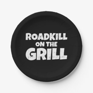 Roadkill on The Grill - BBQ Party Funny Paper Plate