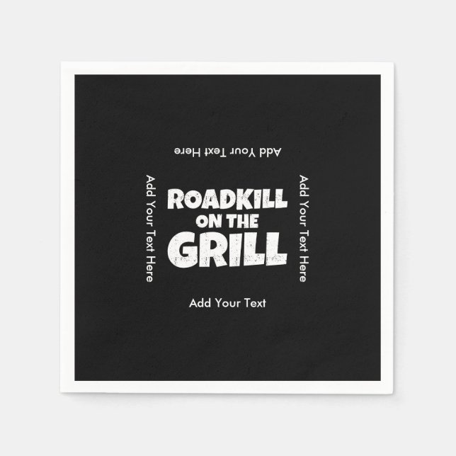 Roadkill on The Grill - Funny BBQ Party Napkin (Front)