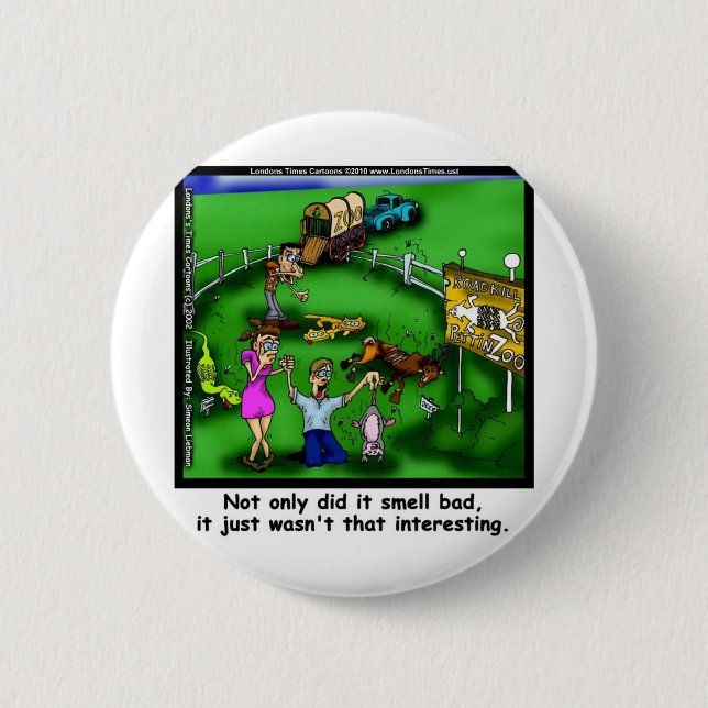 Roadkill Petting Zoo Funny Tees & Gifts 2 Inch Round Button (Front)
