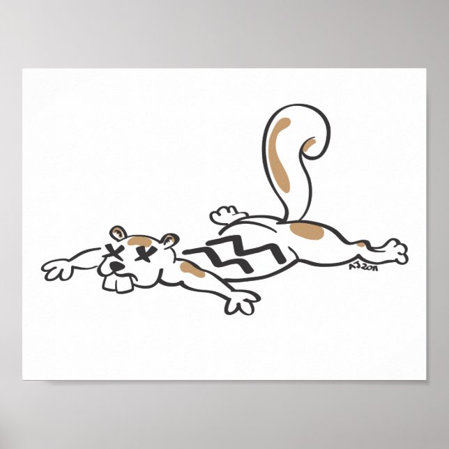 Roadkill Squirrel Poster (Front)