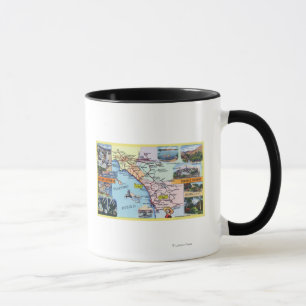 Roadmap of Southern CA Romantic Highways Mug