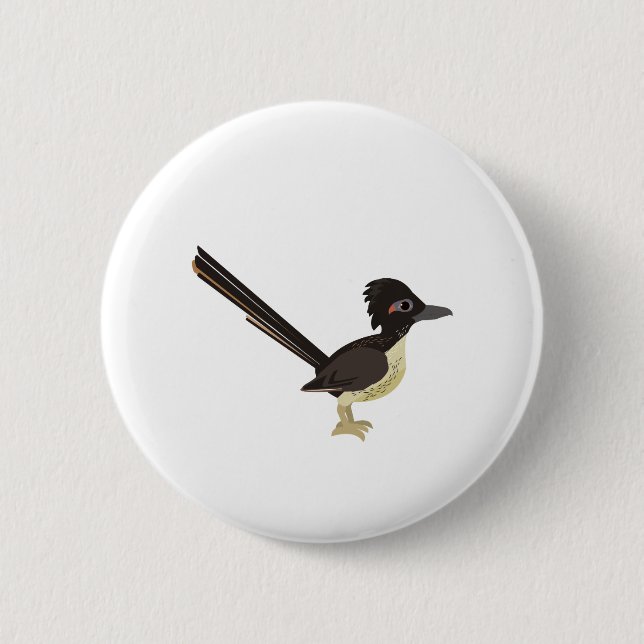 Roadrunner 2 Inch Round Button (Front)