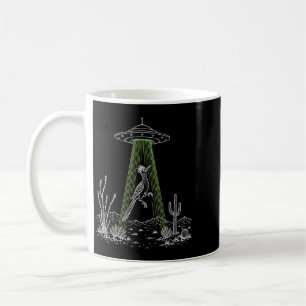 Roadrunner And Ufo Alien Abduction Desert Science Coffee Mug