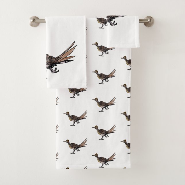 Roadrunner Bird Bath Towel Set (Insitu)