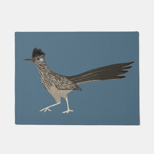 Roadrunner Coloured Pencil Art Doormat (Front)