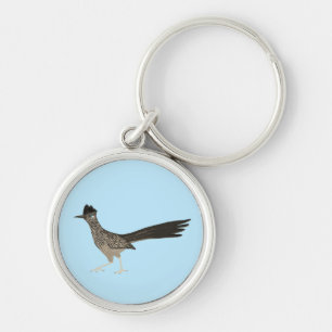 Roadrunner cool bird illustration keychain