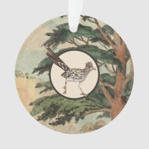 Roadrunner In Natural Habitat Illustration Ornament