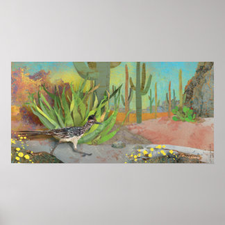 Roadrunner in the Desert Poster