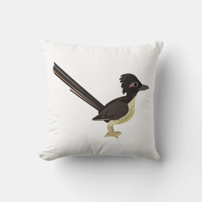 Roadrunner Throw Pillow (Front)