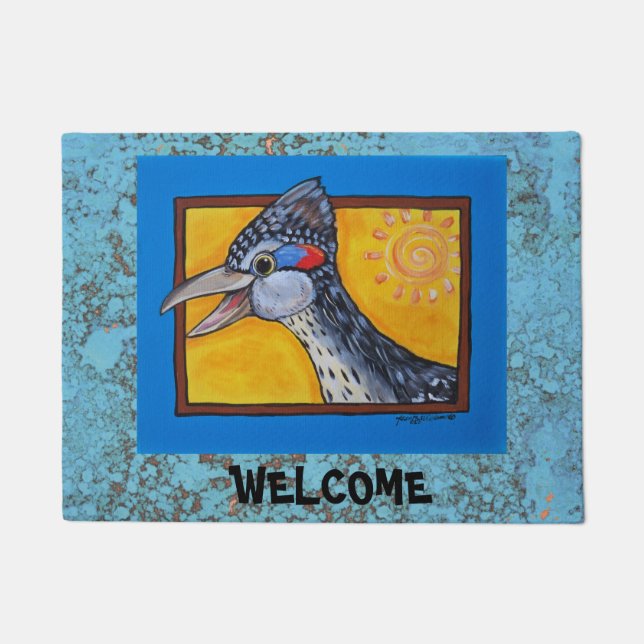 Roadrunner Welcome Door Mat Southwest Personalized (Front)
