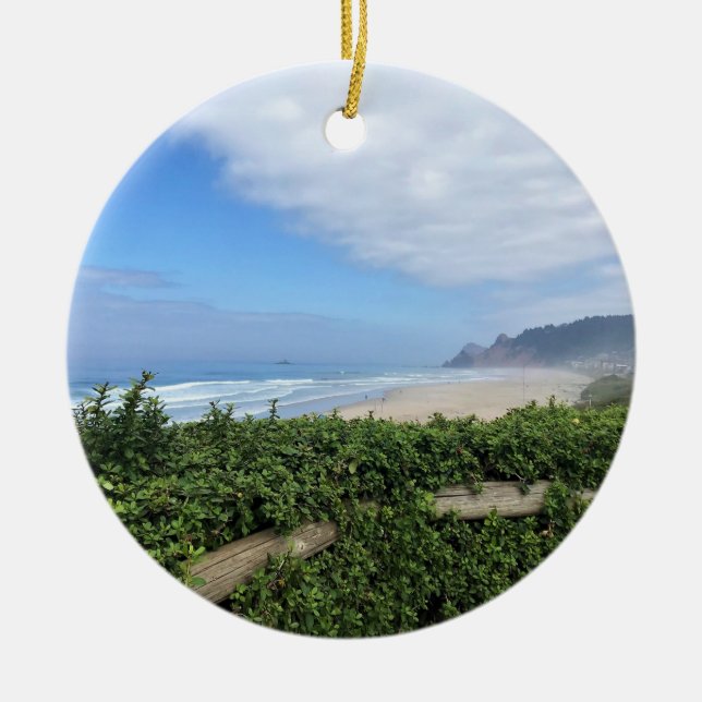Roads End, Lincoln City, Oregon Ceramic Ornament (Front)