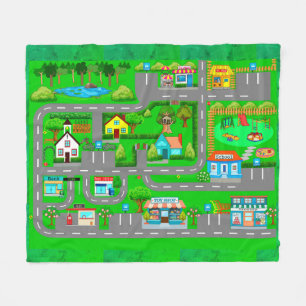 Roads for Cars   Fleece Blanket