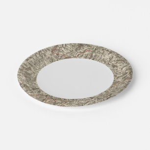 Roads of France Paper Plate