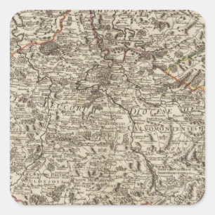Roads of France Square Sticker