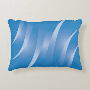 roads on blue accent pillow