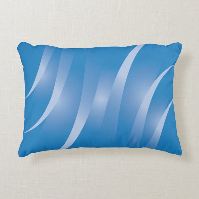 roads on blue accent pillow (Front)