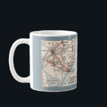 Roads to Atlantic City New Jersey Mug<br><div class="desc">An old roadmap of New Jersey showing the routes to Atlantic City repurposed on a coffee mug.</div>