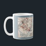 Roads to Atlantic City New Jersey Mug<br><div class="desc">An old roadmap of New Jersey showing the routes to Atlantic City repurposed on a coffee mug.</div>