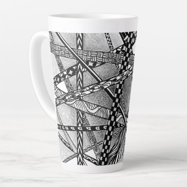 Roads to Everywhere 17 ounce tall Latte Mug (Left Angle)
