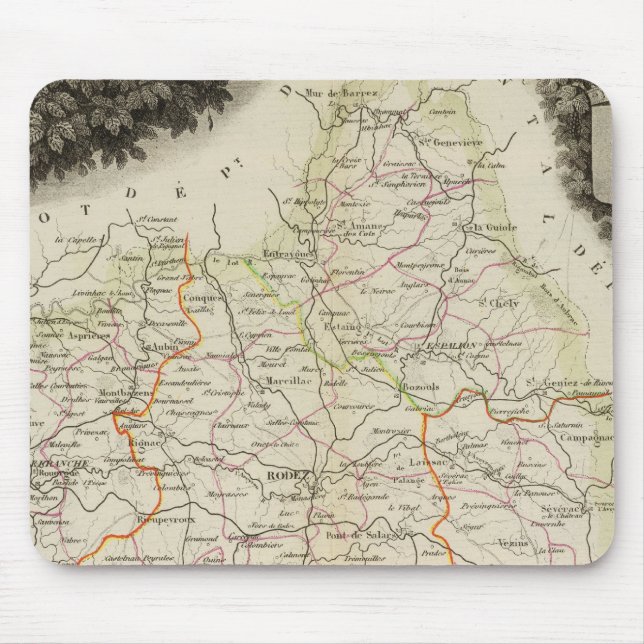 Roads, Towns, Cities Mouse Pad (Front)