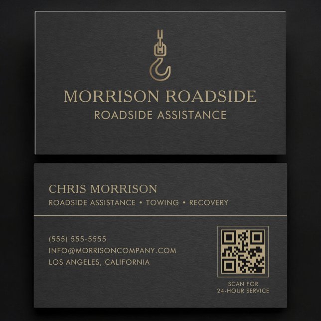 Roadside Assistance QR Code Business Card (Creator Uploaded)