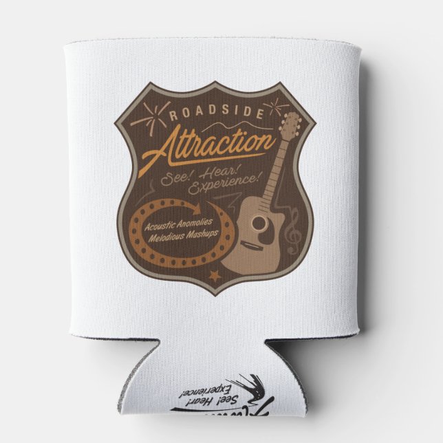 Roadside Attraction Can Cooler (Sepia) (Back)