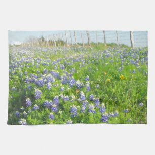 Roadside Bluebonnets Kitchen Towel