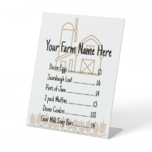 Roadside Farmstand Product List and Menu Template