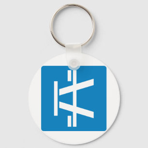 Roadside Table Highway Sign Keychain