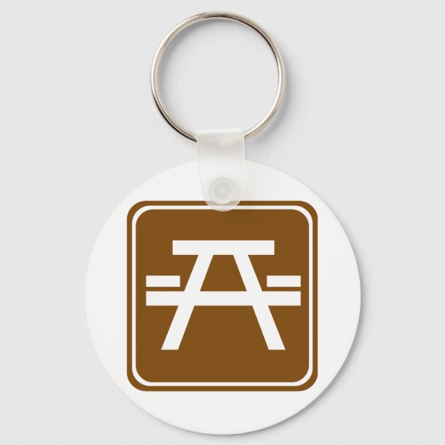 Roadside Table Highway Sign Keychain (Front)