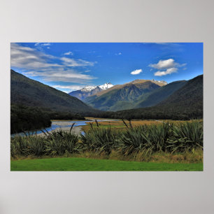 Roadside View in New Zealand Poster