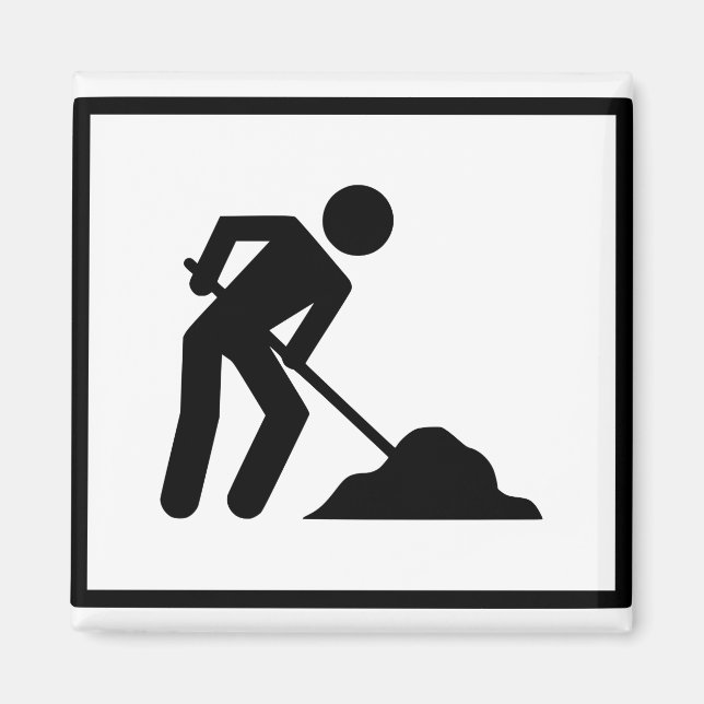 Roadside Worker Magnet (Front)