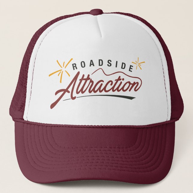 RoadsideAttraction Trucker's Hat (Maroon) (Front)