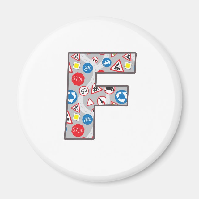 Roadsign Fun F Magnet (Front)