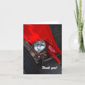 Roadster Carte de remerciements des années 30