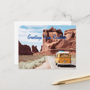 Roadtrip with Camper Greetings Postcard