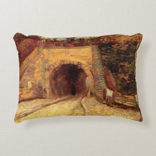 Roadway with Underpass Viaduct by Vincent van Gogh Decorative Pillow