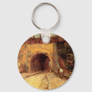 Roadway with Underpass Viaduct by Vincent van Gogh Keychain