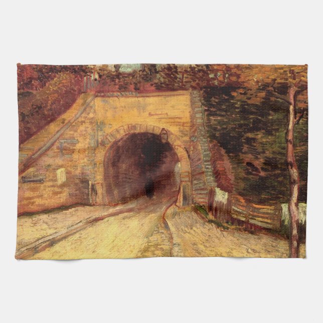Roadway with Underpass Viaduct by Vincent van Gogh Kitchen Towel (Horizontal)