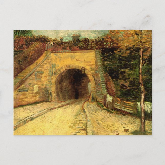 Roadway with Underpass & Viaduct Van Gogh Fine Art Postcard (Front)