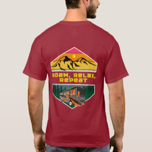 Roam, Relax, Répéter RV Camping T-shirt Style de v