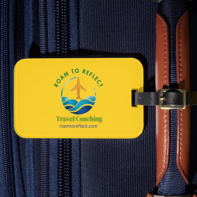 Roam to Reflect luggage tag yellow (Front Insitu 4)