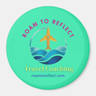 Roam to Reflect magnet turquoise 2x2in